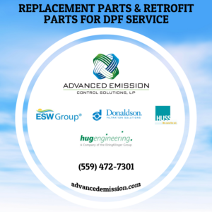 Shows brands of replacement parts and retrofit parts for DPF service