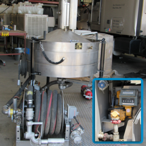 Shows photo of Advanced Emissions brand new mobile fuel prover system.